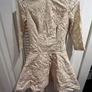 WORN ONCE, LIKE NEW Eyelet Dropped Waist 3/4 Sleeve Midi Dress